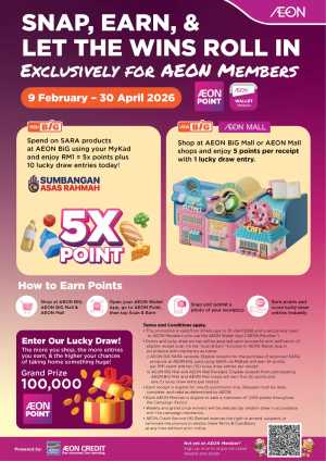 AEON Member Promotion 2026: Earn Points & Lucky Draw flyer cover