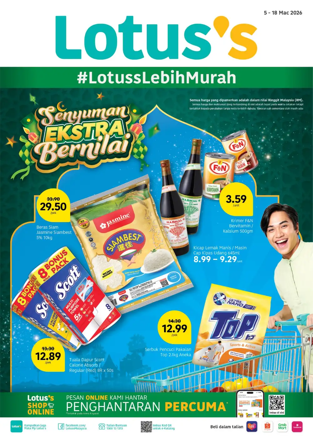 Lotus's Ramadan Offers | Jasmine Rice, Top & Scott Deals | Valid until 18 Mar 2026 page 1