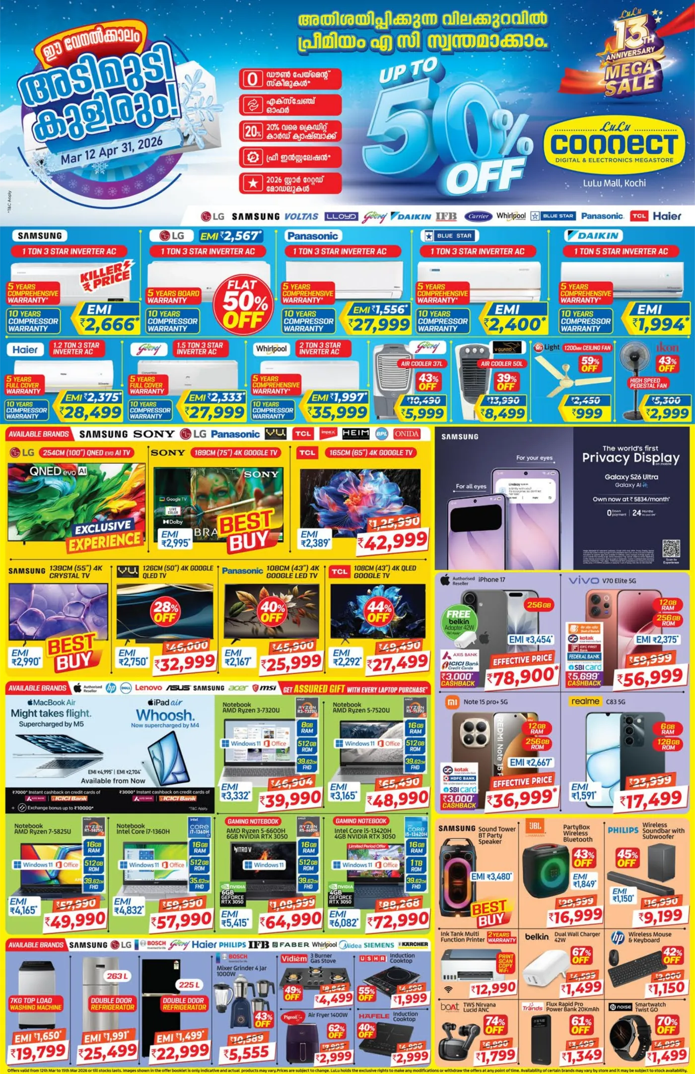 Mega Sale: Up to 50% Off at Lulu Connect Kochi | Ends March 15 page 1