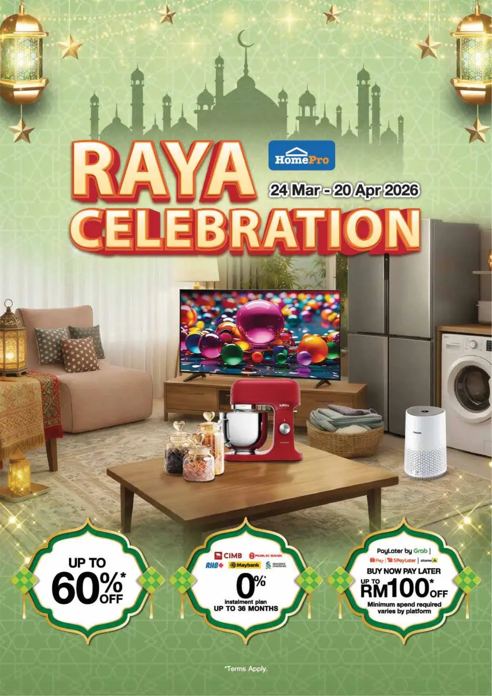 HomePro Malaysia Raya Celebration | Up to 60% Off | Ends 20 Apr page 1