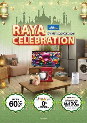HomePro Malaysia Raya Celebration | Up to 60% Off | Ends 20 Apr flyer cover