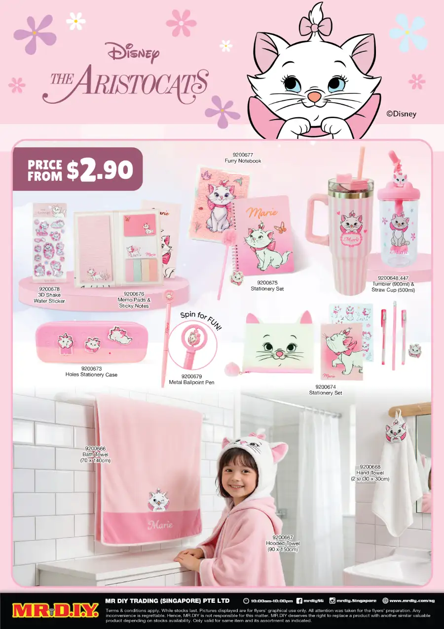 MR.DIY Singapore Disney Aristocats Marie | From $2.90 | Ends April 2026 page 2