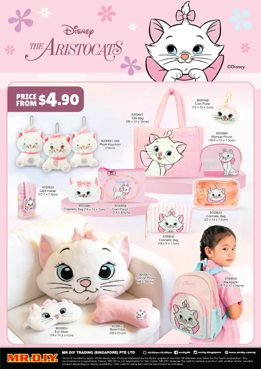 MR.DIY Singapore Disney Aristocats Marie | From $2.90 | Ends April 2026 page 3