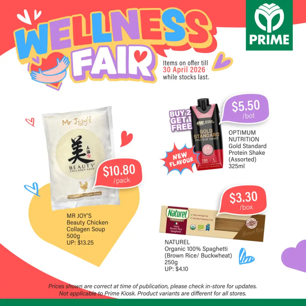 Prime Singapore Wellness Fair Deals | Ends April 30 page 1