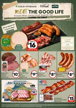 Cold Storage Singapore Premium Meats & Artisan Cured | Ends 3 May flyer cover