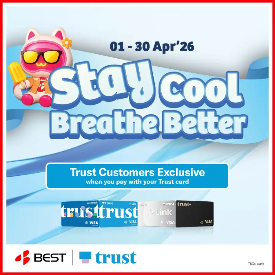 BEST Denki Singapore Trust Card Offer | Ends 30 Apr page 1