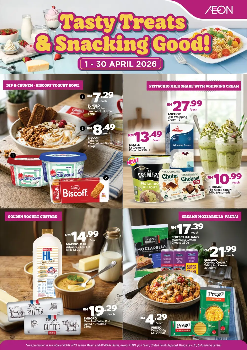 AEON Malaysia Tasty Treats & Snacking Offers | Ends 30 April page 1
