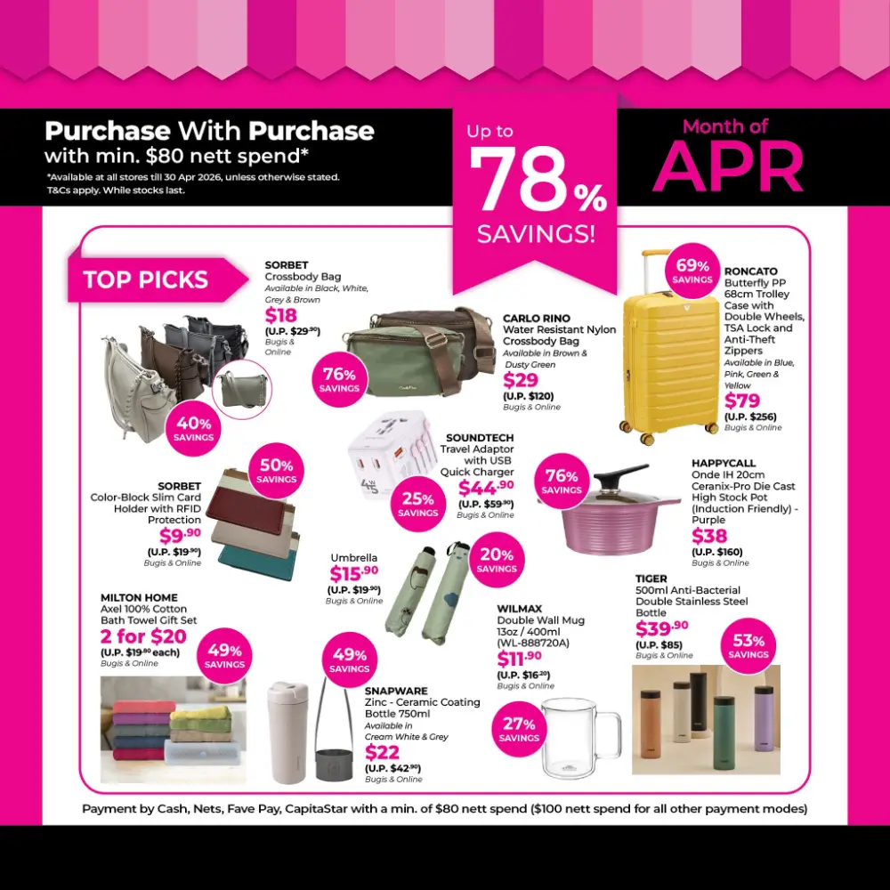 BHG Singapore Purchase With Purchase | Ends 30 Apr page 1