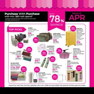 BHG Singapore Purchase With Purchase | Ends 30 Apr flyer cover