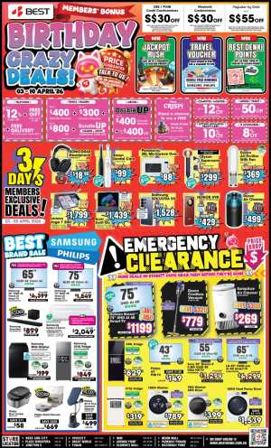 Best Denki Birthday Crazy Deals | Ends 10 Apr flyer cover