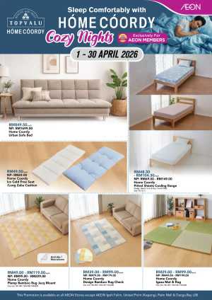 AEON Malaysia Home Coordy Promo | Ends 30 Apr flyer cover