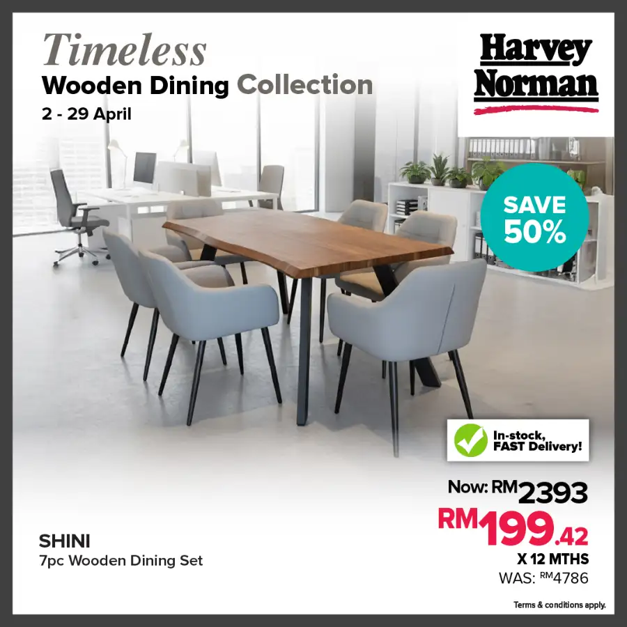 Harvey Norman Malaysia Wooden Dining Sale | Ends 29 Apr page 3