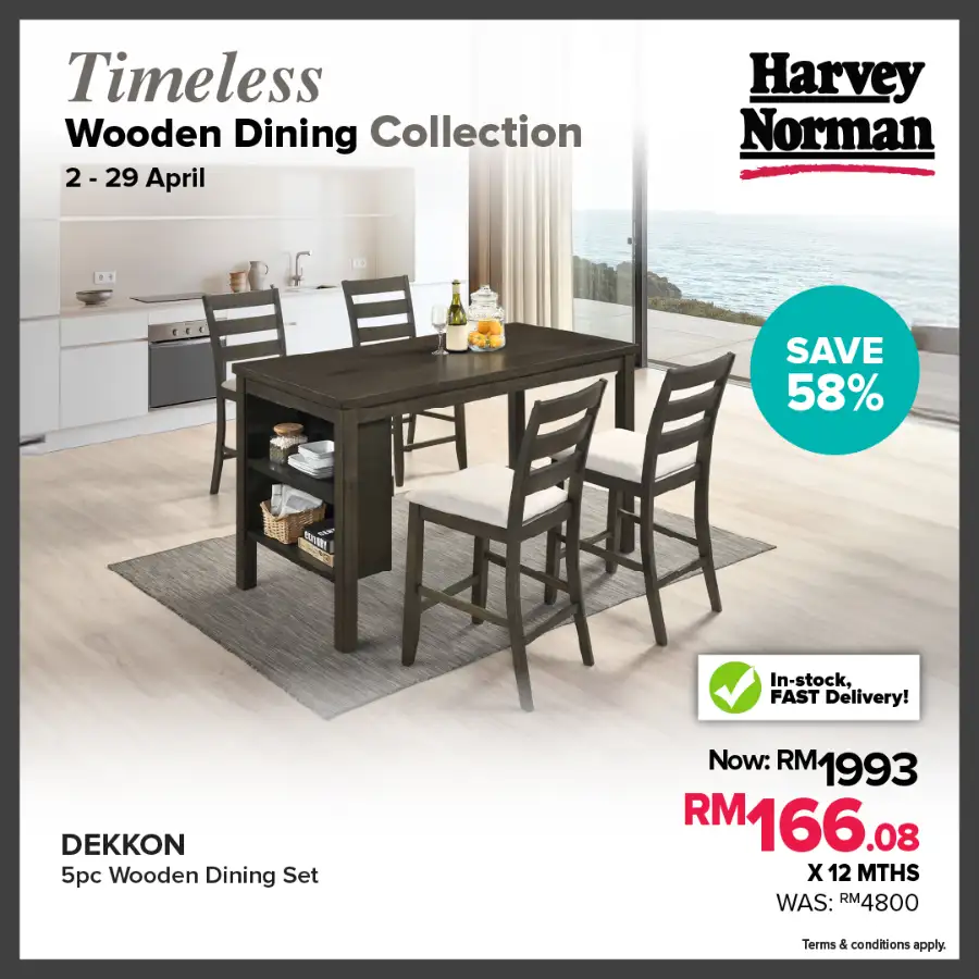 Harvey Norman Malaysia Wooden Dining Sale | Ends 29 Apr page 4