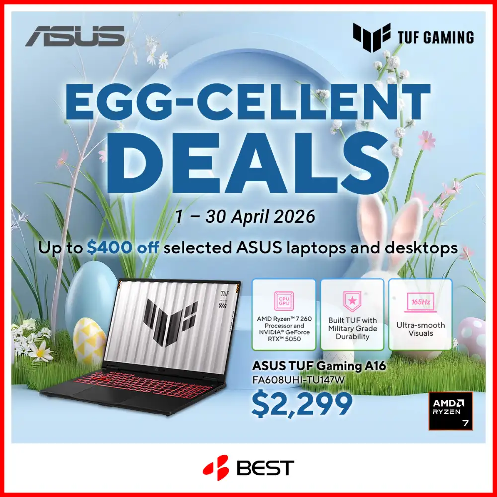BEST Denki Singapore ASUS TUF Gaming Sale – Up to $400 Off page 1