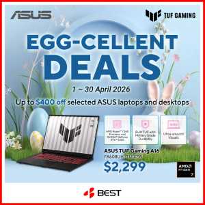 BEST Denki Singapore ASUS TUF Gaming Sale – Up to $400 Off flyer cover