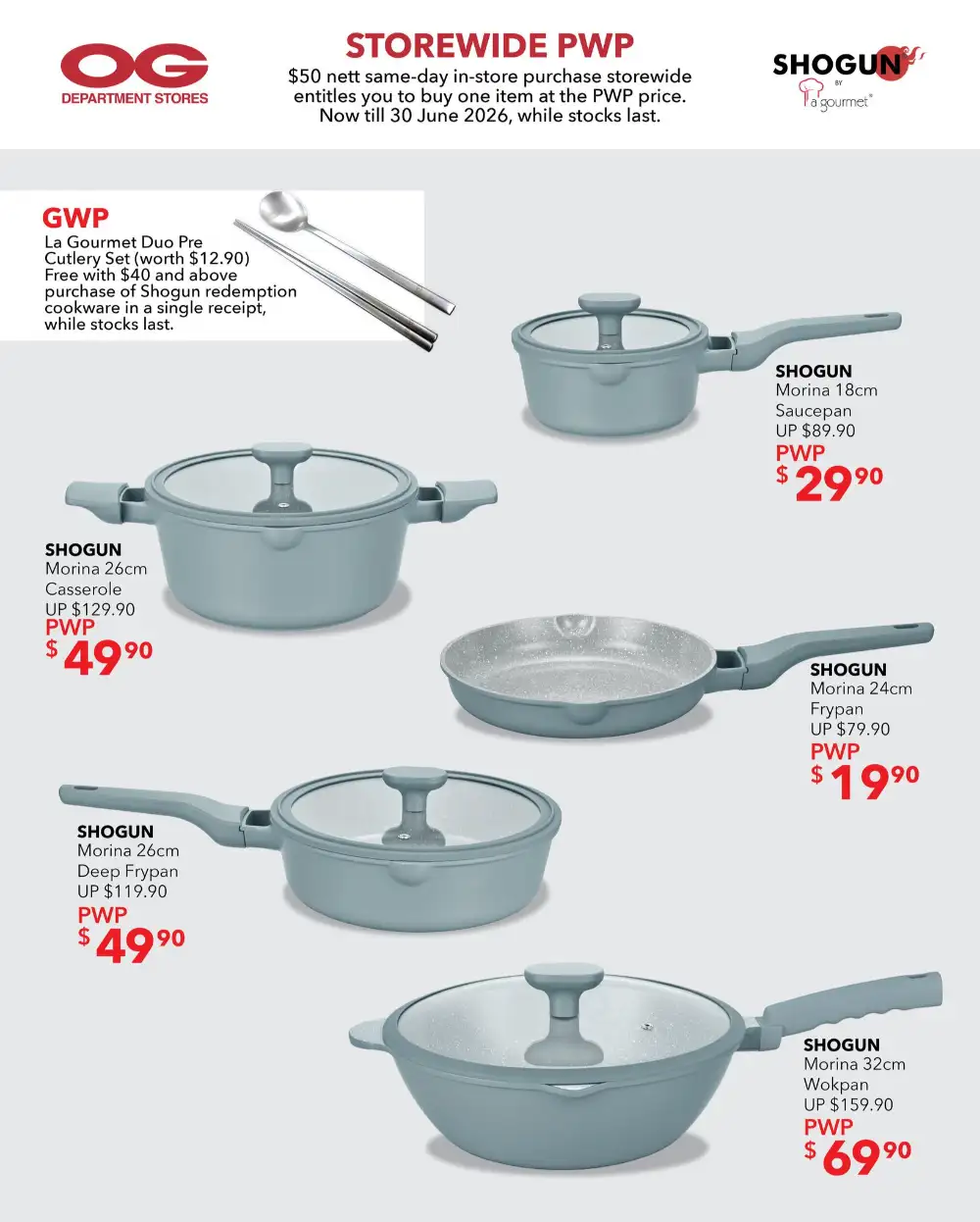OG Singapore Shogun Morina PWP – Cookware Deals page 1
