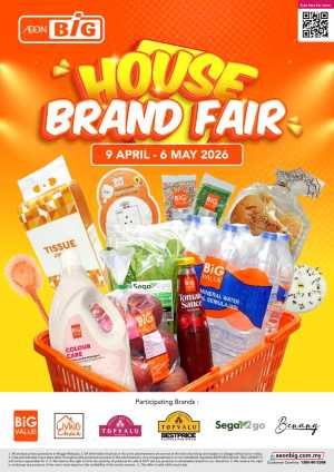 AEON BiG Malaysia House Brand Fair | Ends 06 May flyer cover