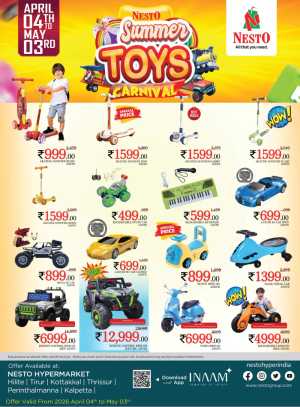 Nesto Kerala Summer Toys Carnival | Ends May 03 flyer cover