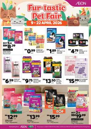 AEON Malaysia Fur-tastic Pet Fair Deals flyer cover