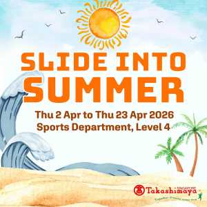 Takashimaya Singapore: Slide Into Summer | Sports Department Sale flyer cover
