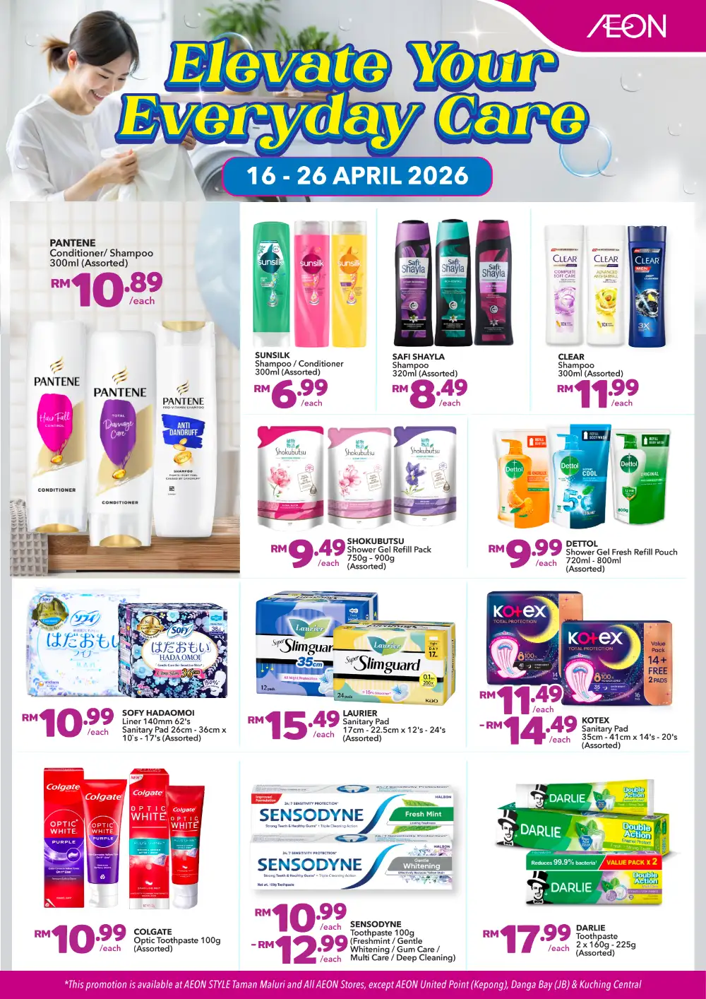AEON Malaysia Everyday Care | Ends 26 April | Personal Care Deals page 1