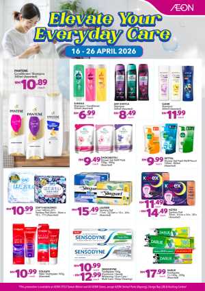 AEON Malaysia Everyday Care | Ends 26 April | Personal Care Deals flyer cover