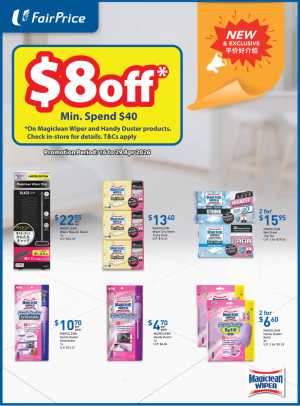 FairPrice Magiclean Sale | $8 Off Min Spend $40 | Ends 29 Apr flyer cover