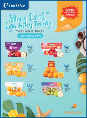 FairPrice Singapore Juicy Treats Sale | Ends Wednesday flyer cover