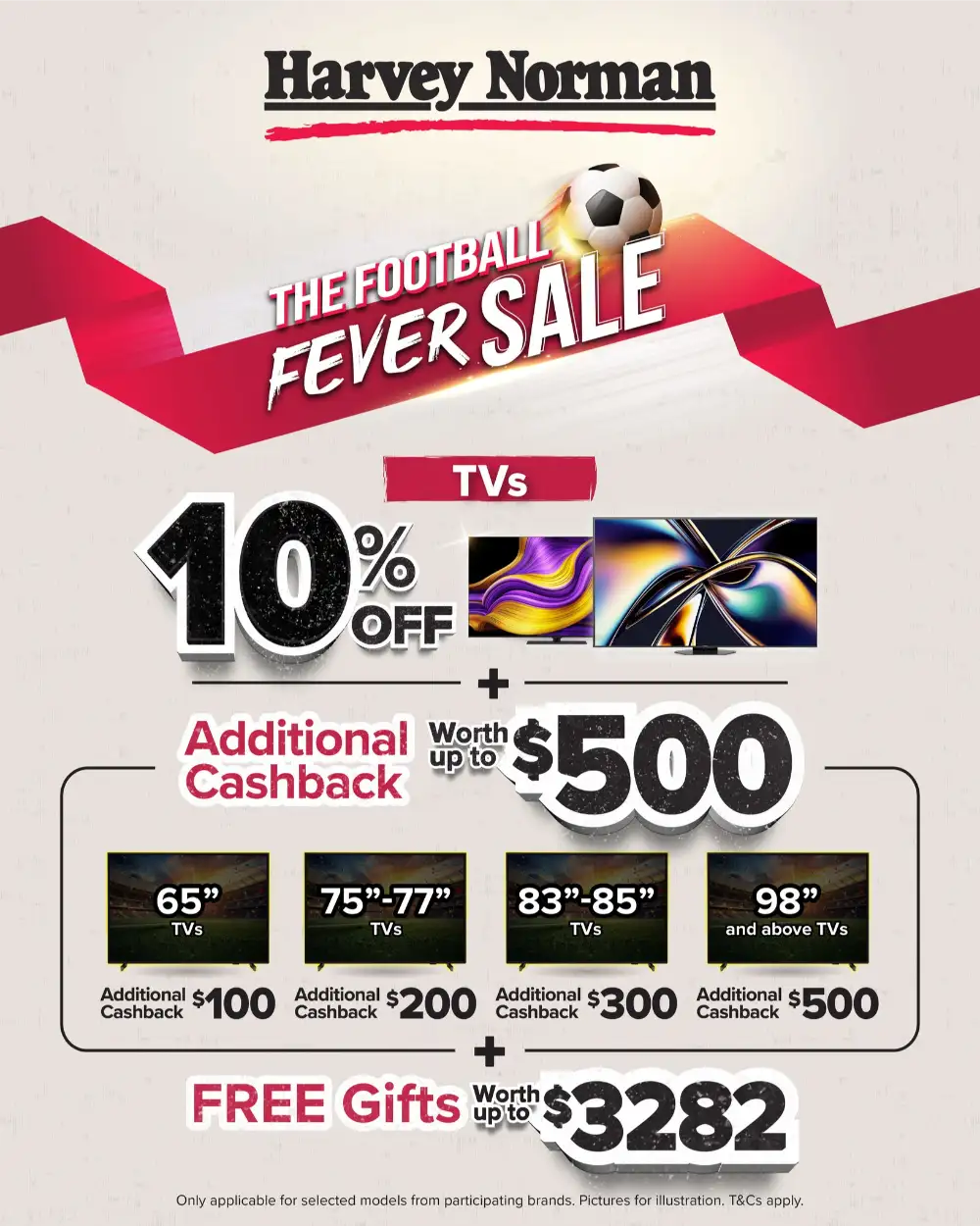 Harvey Norman Singapore Football Fever Sale: TV Deals & Cashback page 2