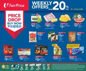 FairPrice Singapore Weekly Offers: From 20% OFF Price Drop Deals flyer cover