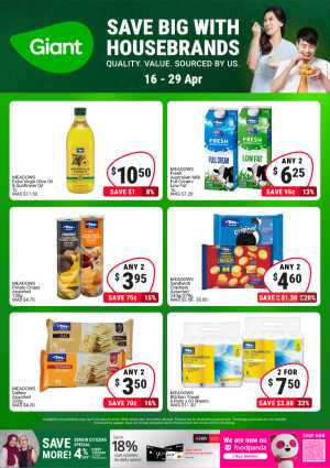 Giant Singapore Housebrands Sale: Save Big on Meadows Essentials flyer cover