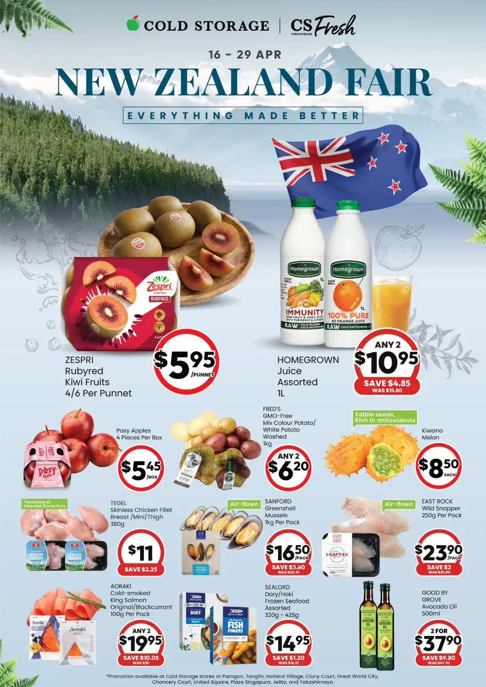 Cold Storage Singapore New Zealand Fair: Fresh Air-Flown Produce Deals page 1