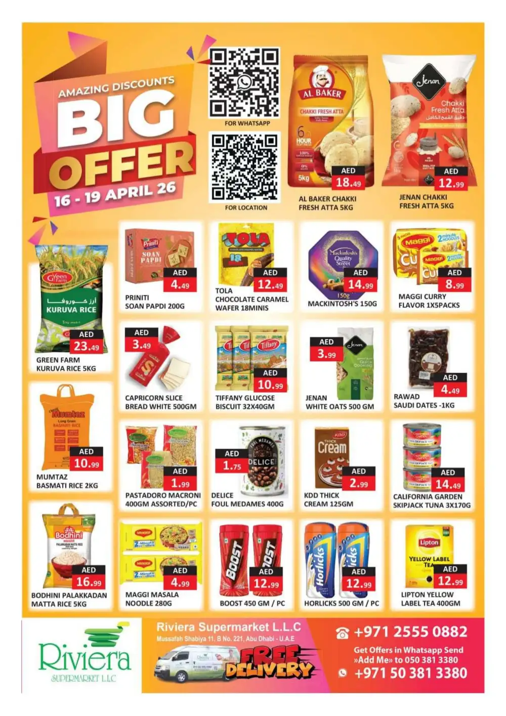 Riviera Supermarket Shabiya 11 - Big Offer April 16-19 page 1