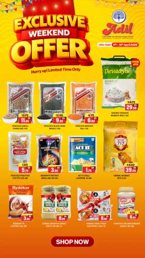 Al Adil UAE Exclusive Weekend Offer April 2026 flyer cover