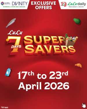 LuLu Daily Global Malls Bengaluru 7 Days Super Savers flyer cover