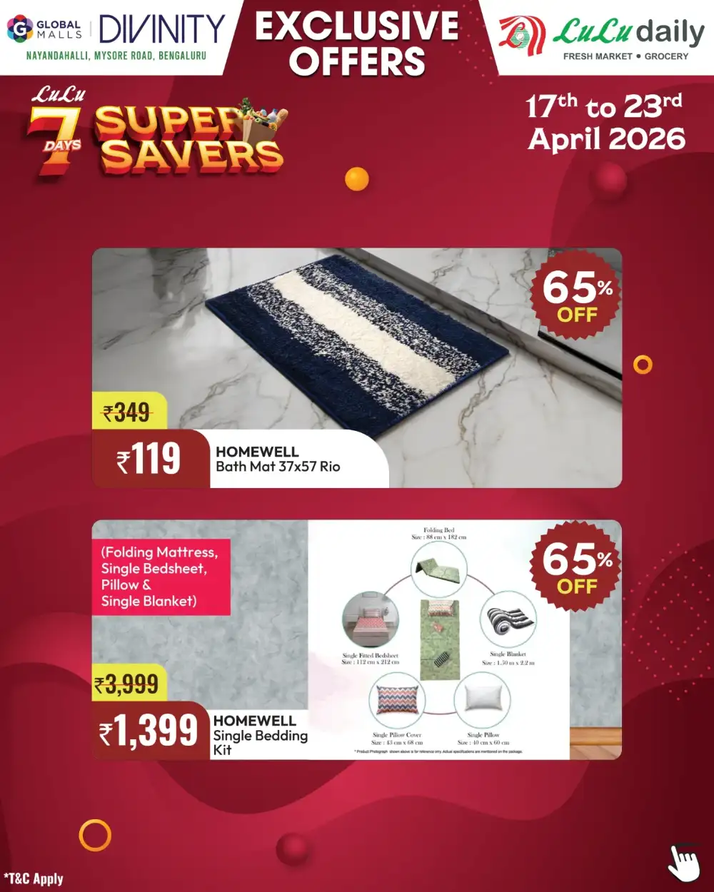 LuLu Daily Global Malls Bengaluru 7 Days Super Savers page 12