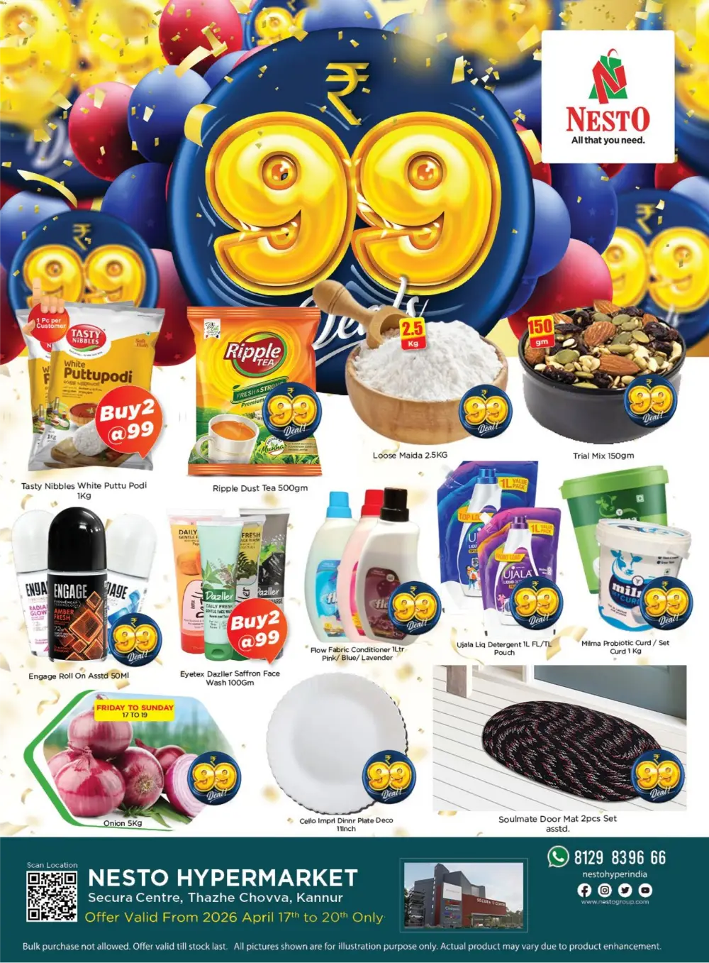 Nesto Hypermarket Kannur Thazhe Chovva ₹99 Deals page 1