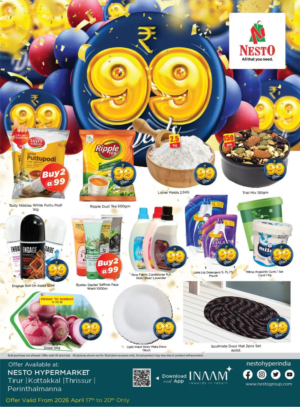 Nesto Hypermarket Perinthalmanna ₹99 Deals & Offers page 1