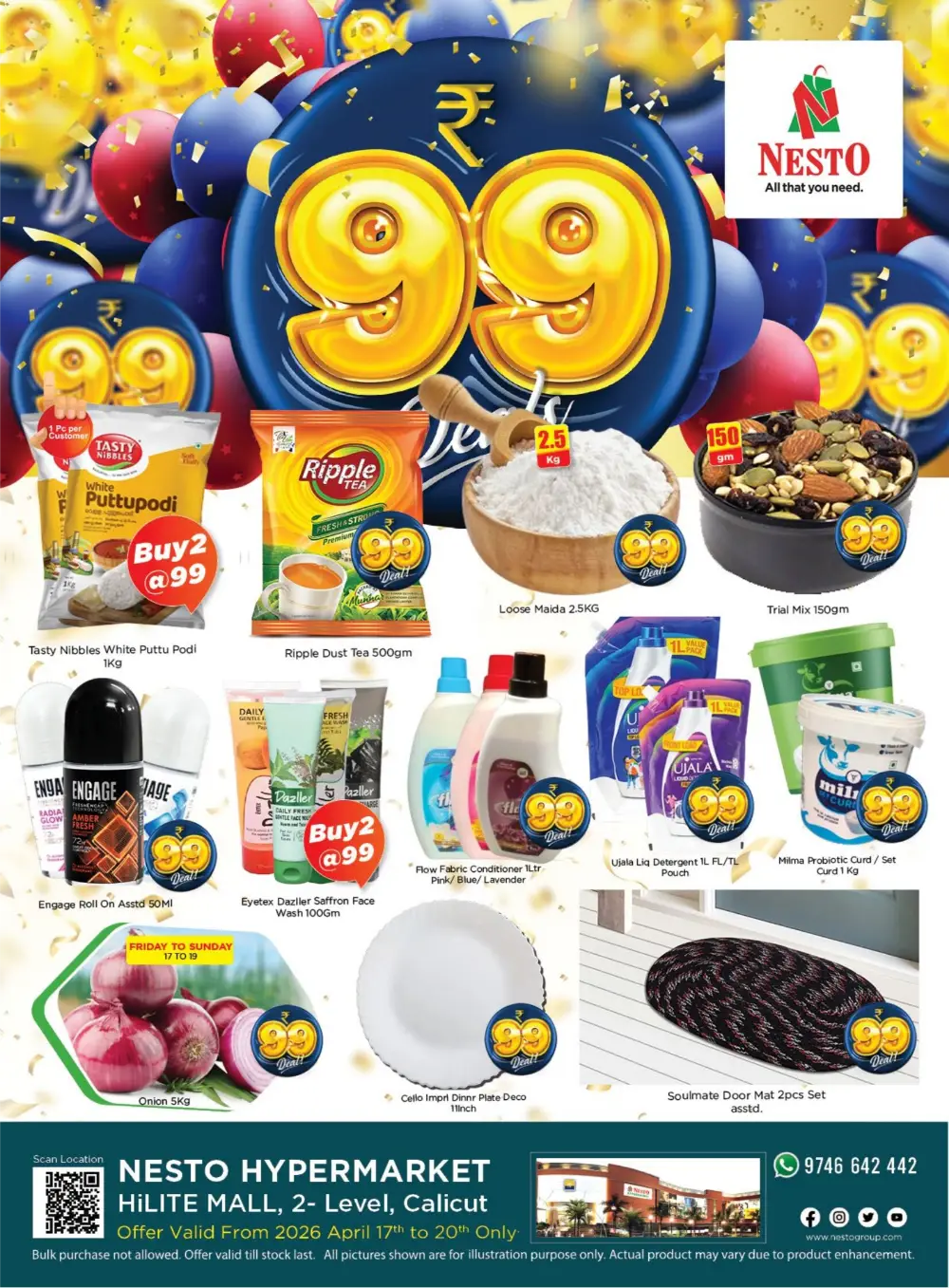 Nesto Hypermarket HiLite Mall Calicut ₹99 Deals page 1