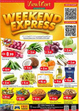 New Mart Sharjah Weekend Express Offers flyer cover