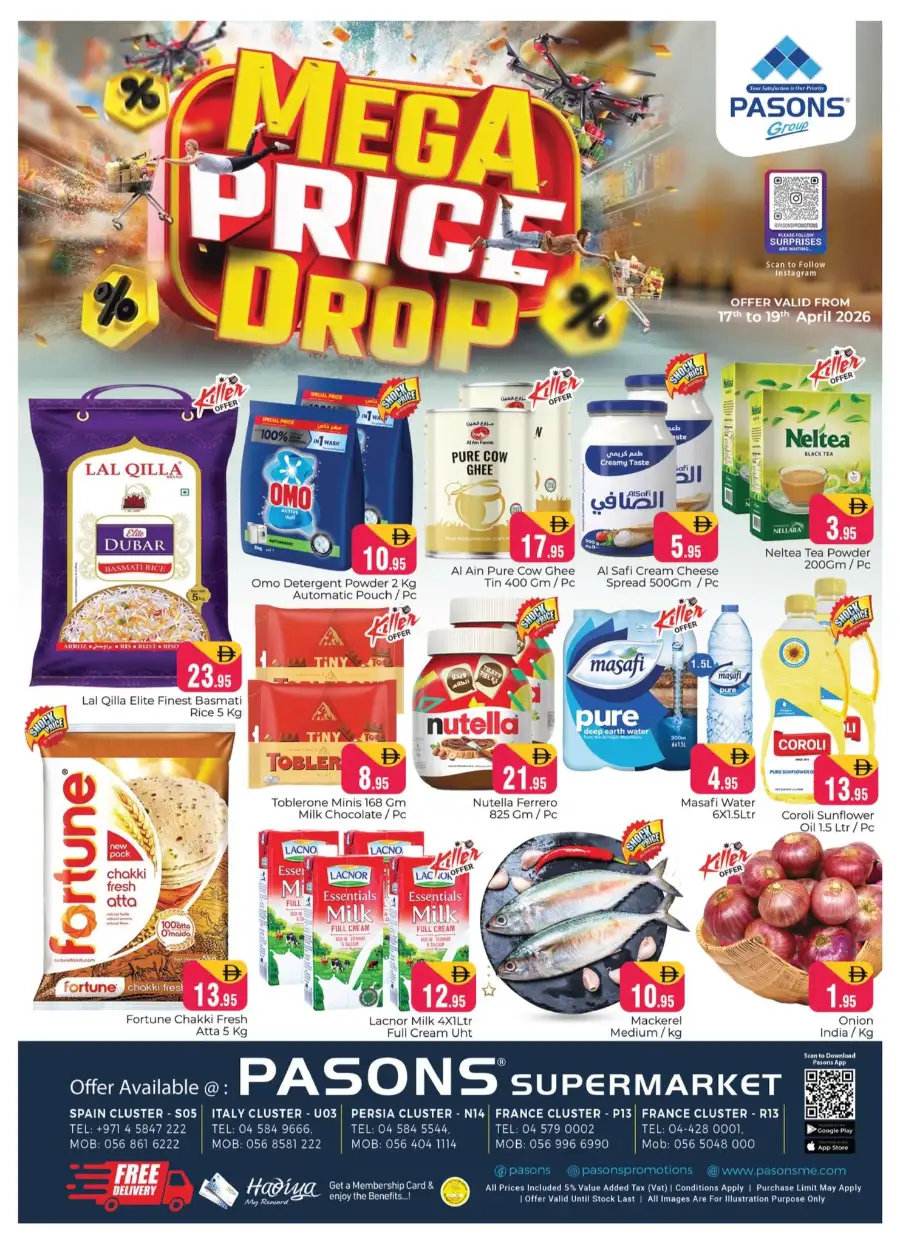 Pasons Supermarket International City | Mega Price Drop Offers 17th - 19th April page 1