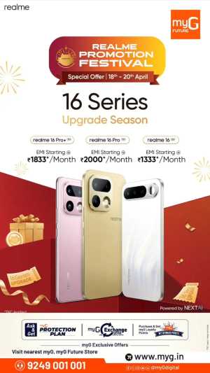myG Kerala Vishu & Realme 16 Series Offers flyer cover