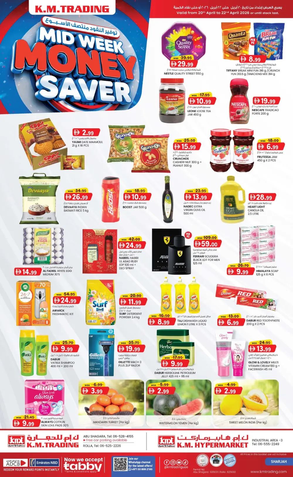 K.M. Trading Sharjah: Mid-Week Deals Apr 20-22 page 1