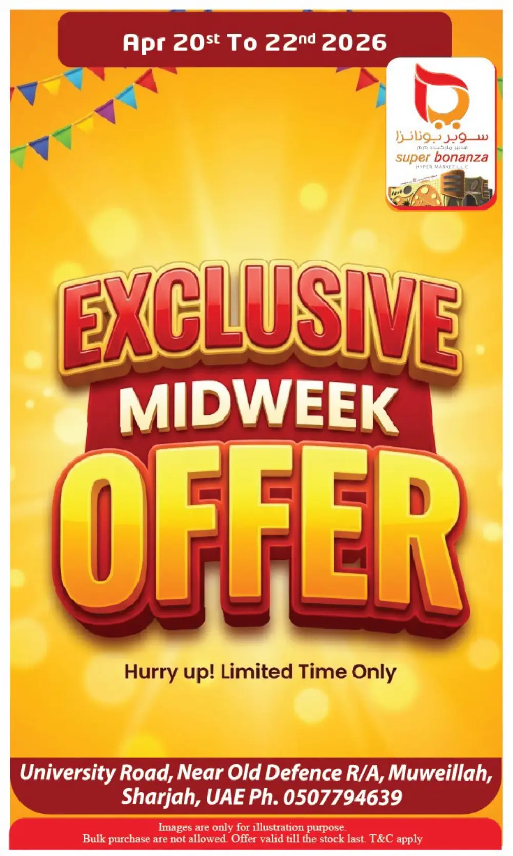 Super Bonanza Sharjah: Exclusive Midweek Offer page 1