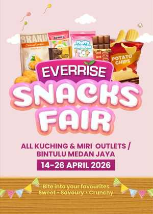 Everrise Snacks Fair: Best Deals in Kuching & Miri flyer cover