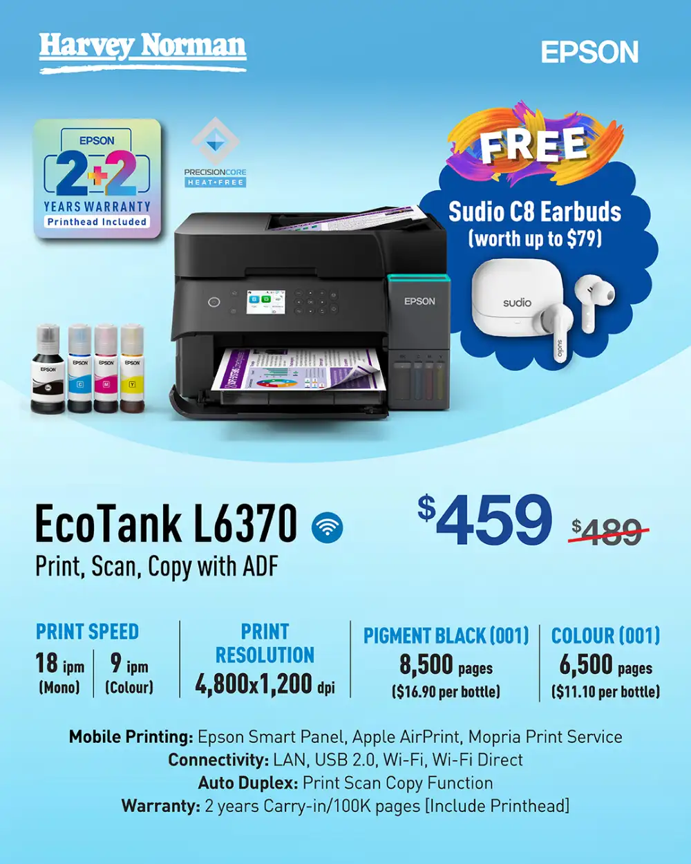 Epson SG Harvey Norman: Free Sudio C8 Earbuds page 4